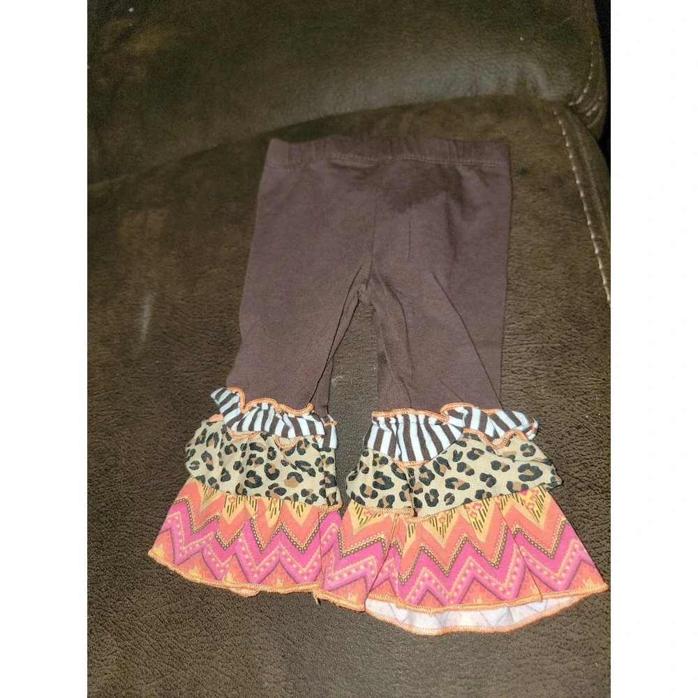 Rare editions fall Halloween pumpkin dress and leggings size 6 months